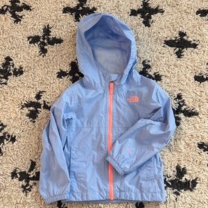 The North Face Light Blue Dry Vent Rain Windbteaker Jacket XXS